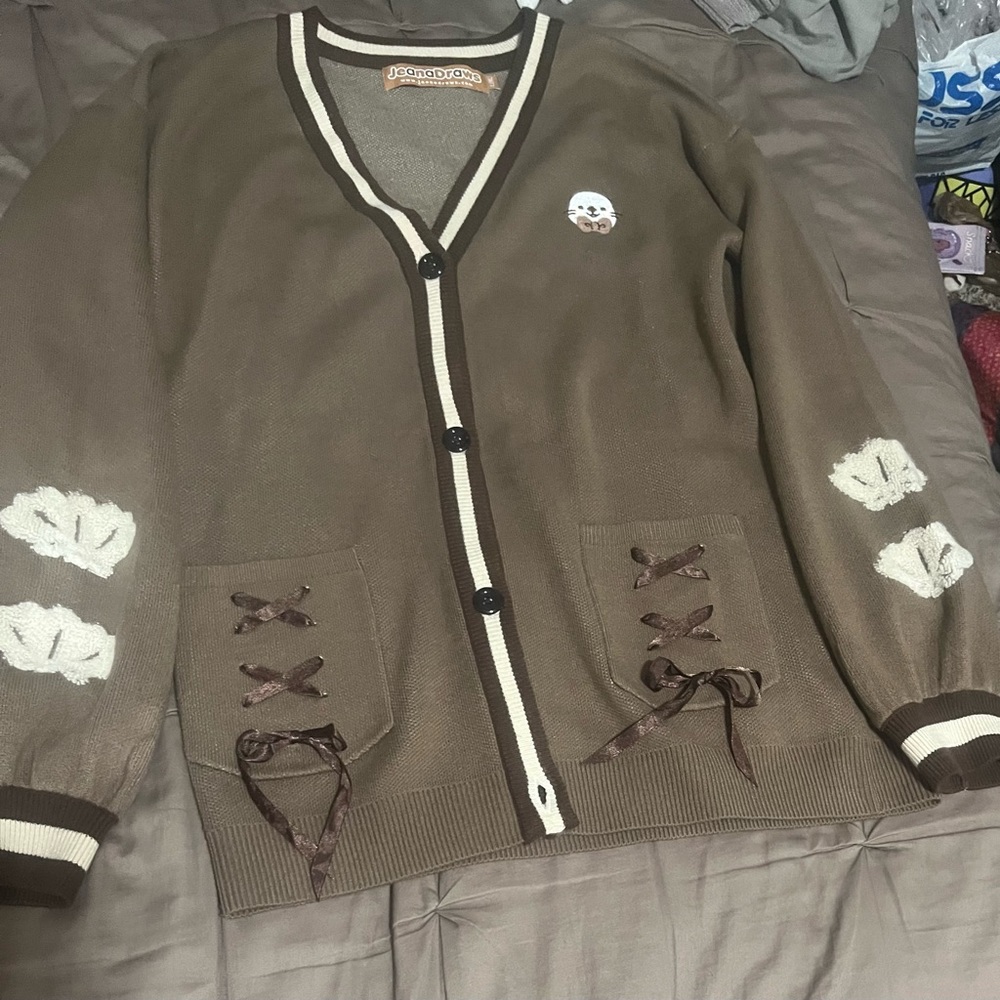 Otter brown cardigan